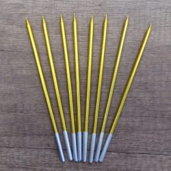 Velas Metalizadas 15cmx50mm x8u.