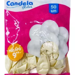 Globos Candela Perlado 9" x50u.