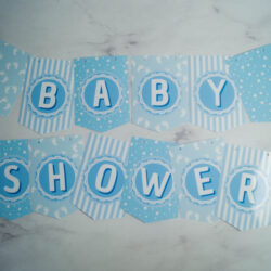 Banderín Baby Shower en Papel Fotográfico