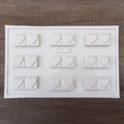 Molde Plastichok Bombón Dos Corazones Cod.1884C x5u.