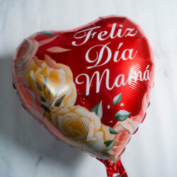 Globo "Feliz Día Mamá" Rosas 18" x5u.