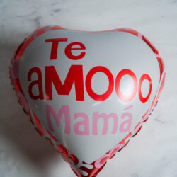 Globo corazón Te amooo mamá 18" x5u