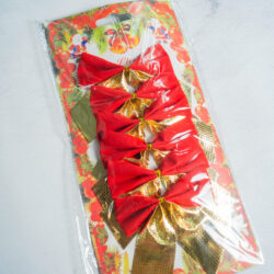 Adorno navideño moño combinado 7.5cm x 6U