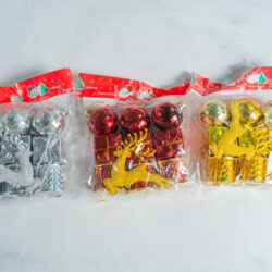 Adorno navideño Set x10(Esfera-regalo-tambores-Reno)