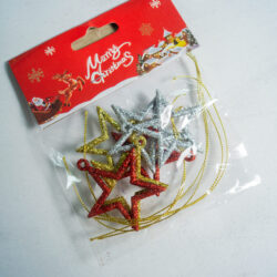 Adorno contorno estrella gibreada 5cm X6 - Colores Surtidos