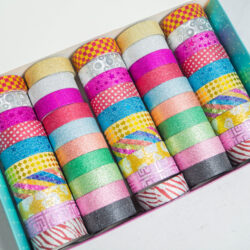 Cinta Washi Tape Glitter Caja x50u.