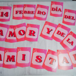 Banderín 14 de Febrero Dia del Amor y la Amistad
