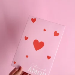 Cajas Estuche Rosa Contiene Mucho Amor 21x14,5x5 x5u.