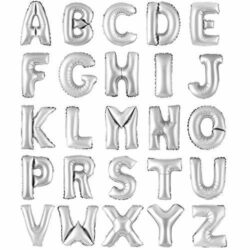 Globos Letras Plateadas 16" xU.