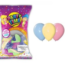 Globos Party Time Estándar 9" x25u.