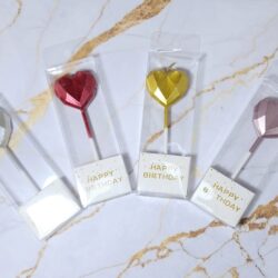 Velas 11cm Corazón Biselado xU.