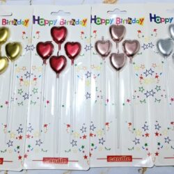 Velas 13,5cm Forma Corazón x4u.
