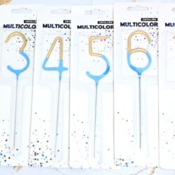 Estrellas Sparkler N° Celeste y Dorado xU.