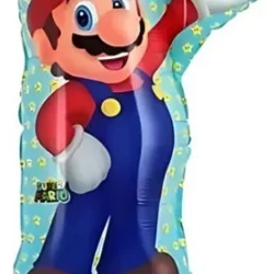 Globos 15" Silueta Mario Bros x5u.