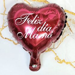 Globo Feliz Día Mamá Bordó 10" x5u.