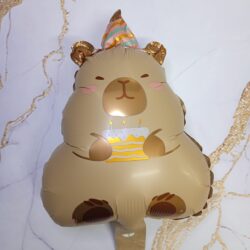 Globo Capibara con Torta 15" x5u.