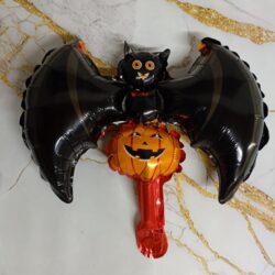 Globos Halloween Murciélago con Calabaza 15" x5u.