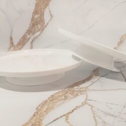 Posa Torta/ Pie de Torta Blanco 26cm