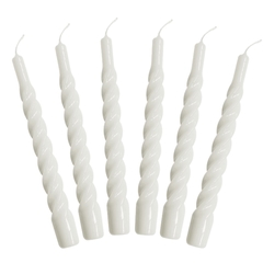 Vela 18cm Blanca Torneada xU.