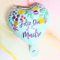 Globo Feliz Día de la Madre Blanco 10" x5u.