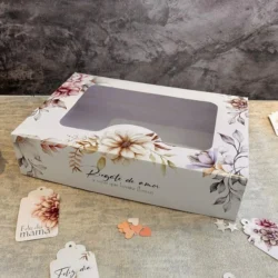 Cajas 20x30x7 Florece con visor x5u.