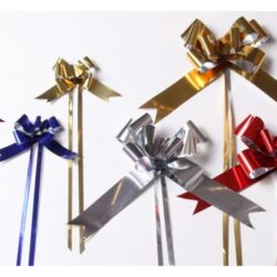 Moños 12mmx21cm Metalizados x10u.