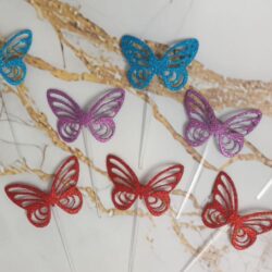 Mariposas Glitter con Palito x6u.