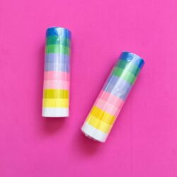 Cinta Washi Tape Iridiscente Tubo x10