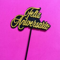 Topper Feliz Aniversario Goma Eva x5u.