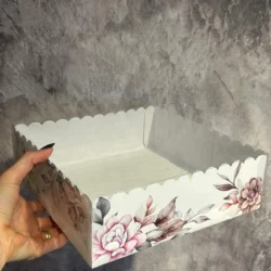 Caja Degustación Flores con Tapa PVC 25X25X8 x5u.