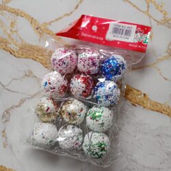 Adornos Esferas Nevadas 2cm x12u.