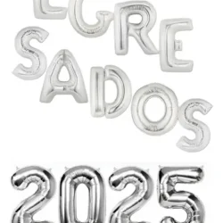 Set de Globos Plateado 16" Egresados 2025