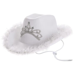 Sombrero Vaquero con Corona y Plumas xU.