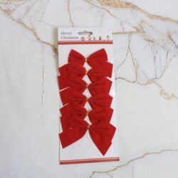 Adorno Navidad Moños Rojos x6u.