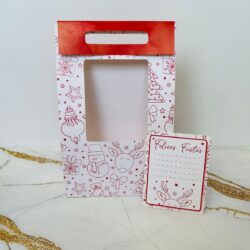 Caja Bolsa Navideña con Tarjeta 36x22x7,5 x5u.
