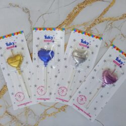 Velas Corazón con Frase Feliz Cumpleaños xU.