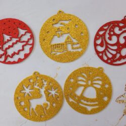 Adornos Navideños Colgantes de Goma Eva 12cm x3u.