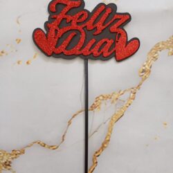 Topper Feliz Día Goma Eva x3u.