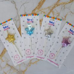 Velas Estrella con Frase Feliz Cumpleaños xU.