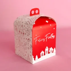 Caja Pan Dulce 1/4KG Roja x5u.