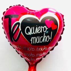 Globo Corazón Te quiero Mucho Fucsia 10" x5u.
