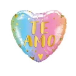 Globos Corazón Te Amo Multicolor 18" x5u.
