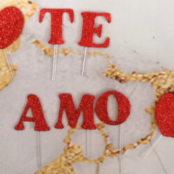 Topper Letras Te Amo Goma Eva 3,5cm