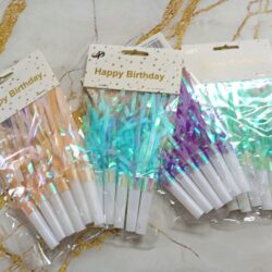 Cornetas Porra 17cm Iridiscentes x6u.