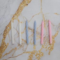 Velas con Rayas 6cm x25u.
