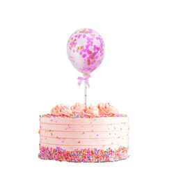 Topper Globo Burbuja con Confetti xU.