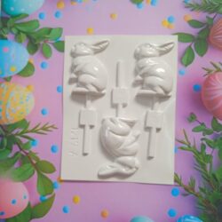 Molde Plastichok Pascuas Chupetin Conejo de Perfil Cod.1217A x5u.