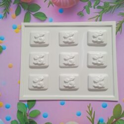 Moldes Plastichok Pascuas Bombón Rectangular con Conejo cod.1168 x5u.