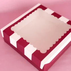 Cajas Rosca de Pascuas con Rayas 27x27x9 x5u.