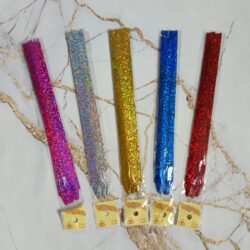 Moños Holográficos 12mm x21cm x10u.